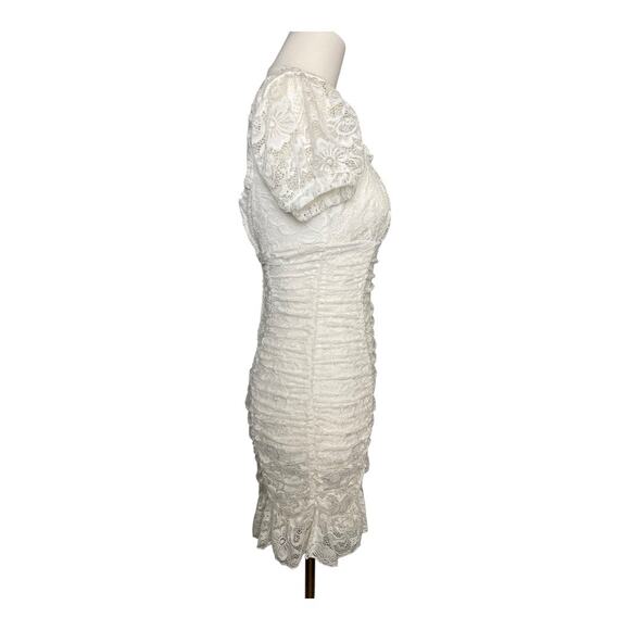 Womens Coquette Cottagecore Dress Girly Romantic B. Darlin 3 / 4 White Lace - Picture 9 of 11
